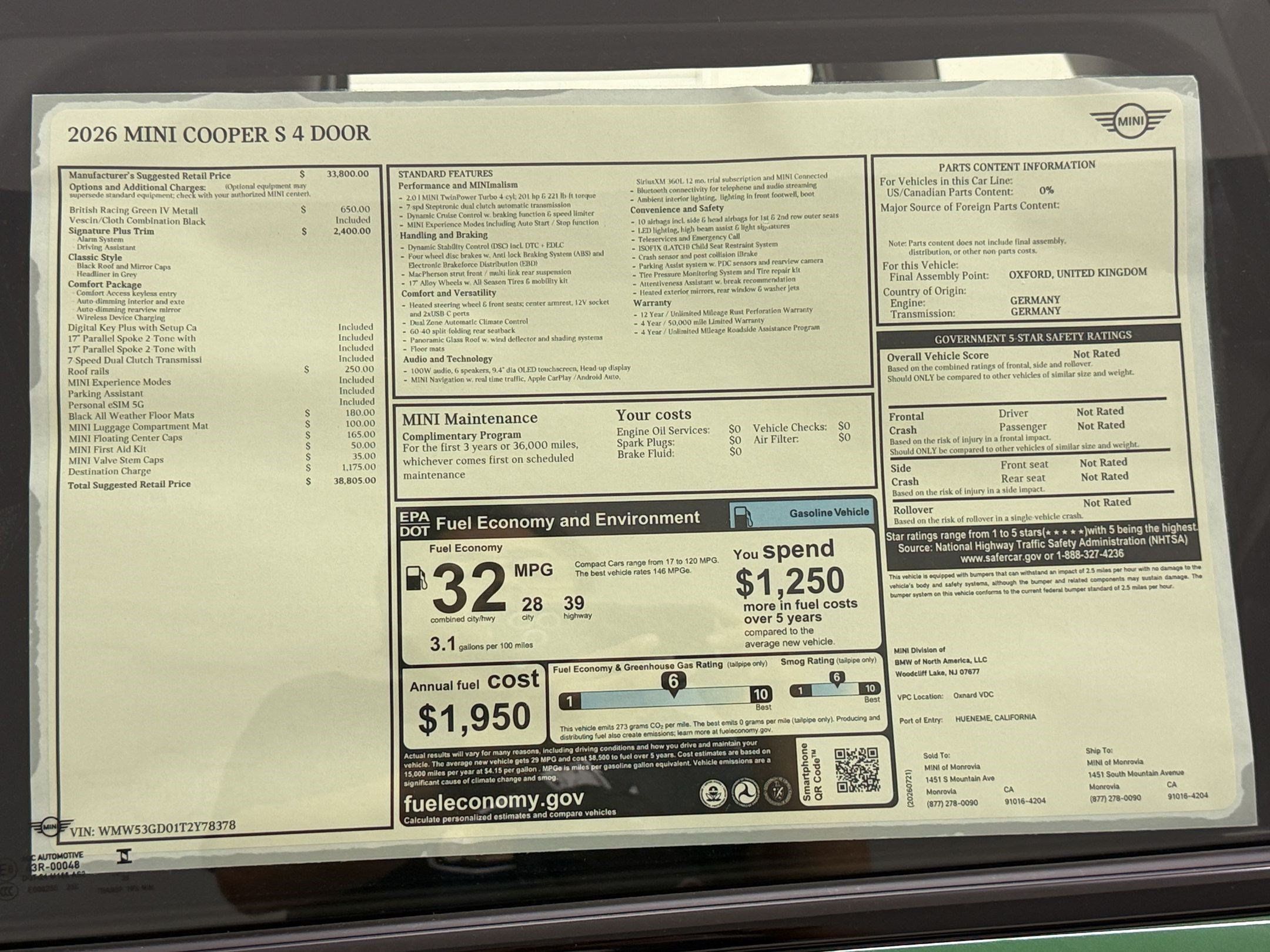 New 2026 MINI Cooper S FWD image 32