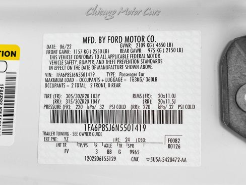 Used 2022 Ford Mustang Shelby GT500 w/ Carbon Fiber Track Pack image 54