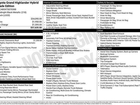 Used 2026 Toyota Grand Highlander AWD Hybrid image 33