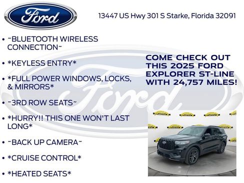 Certified 2025 Ford Explorer ST-Line w/ ST-Line Street Pack AWD/4WD image 12