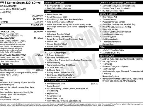 Used 2021 BMW 330i xDrive Sedan w/ M Sport Package AWD/4WD image 9