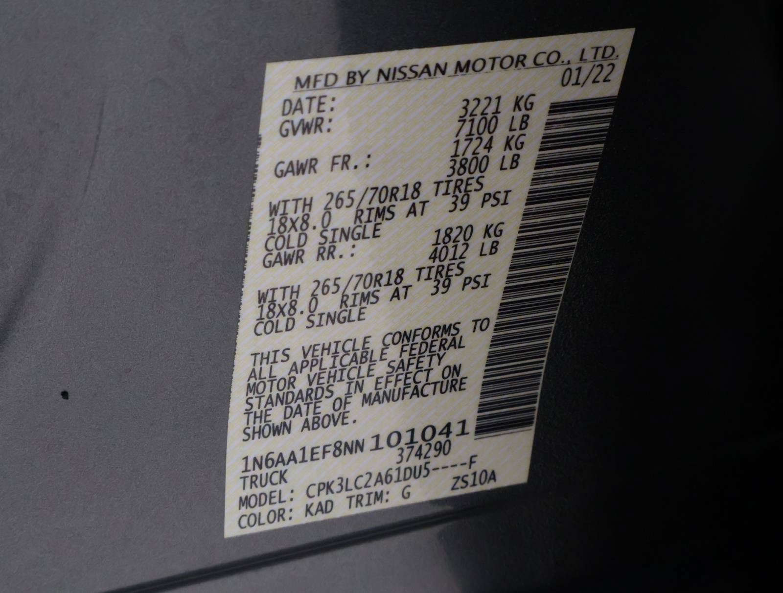 Used 2022 Nissan Titan SV w/ SV Convenience Package RWD image 26