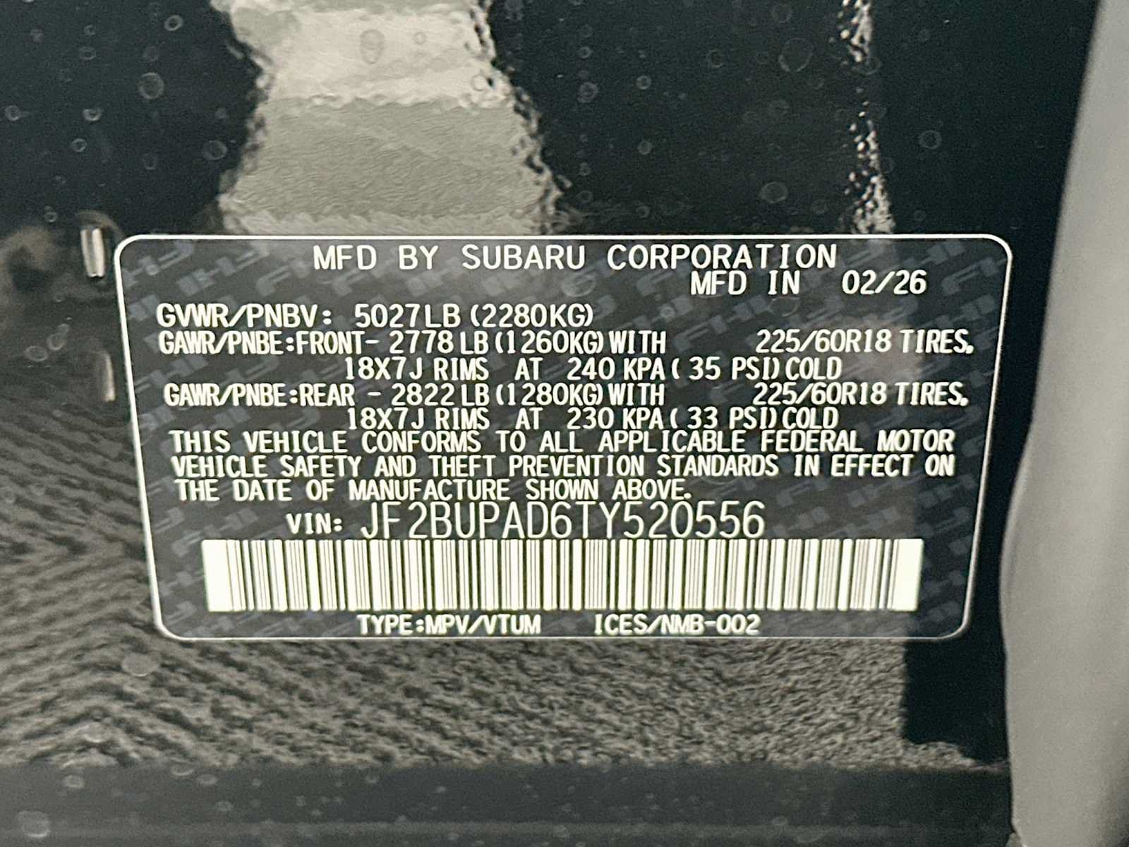 Certified 2026 Subaru Outback Premium AWD/4WD image 29