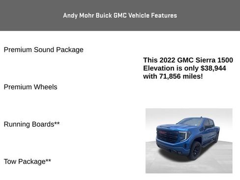 Used 2022 GMC Sierra 1500 Elevation w/ LPO, Elevation Black Package AWD/4WD image 8