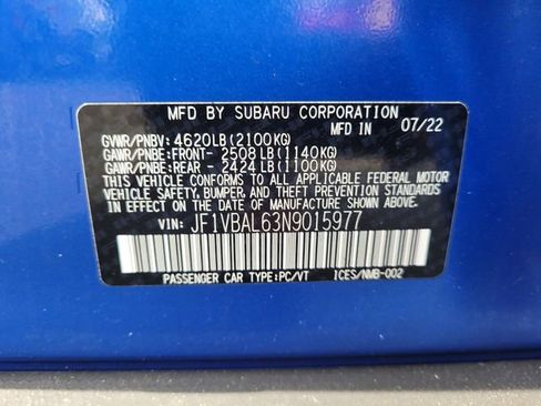 Used 2022 Subaru WRX Limited w/ Popular Package #1 image 20