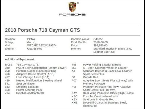 Used 2018 Porsche 718 Cayman GTS RWD image 7