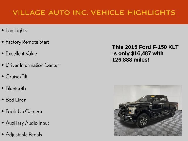 Used 2015 Ford F150 XLT w/ Equipment Group 302A Luxury AWD/4WD image 14