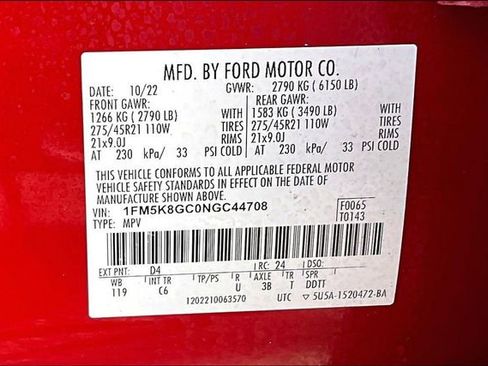 Used 2022 Ford Explorer ST w/ Equipment Group 401A image 36