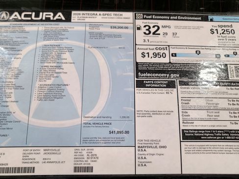 Used 2026 Acura Integra A-Spec FWD image 34
