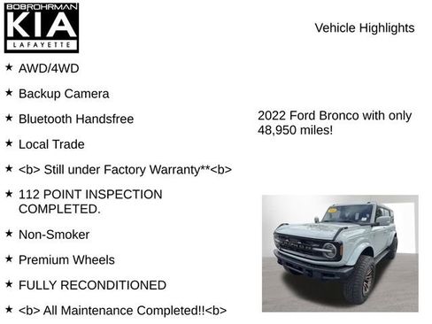 Used 2022 Ford Bronco Outer Banks AWD/4WD image 8