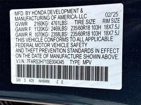 Certified 2025 Honda CR-V EX-L image 36