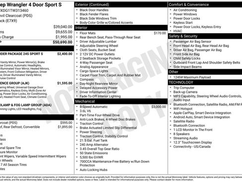 New 2026 Jeep Wrangler Unlimited Sport AWD/4WD image 3