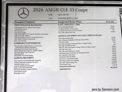 New 2026 Mercedes-Benz CLE 53 AMG 4MATIC Coupe image 28