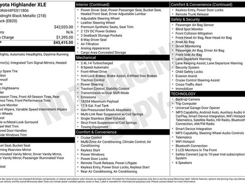 Used 2023 Toyota Highlander XLE FWD image 8