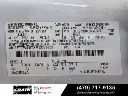 Used 2021 Ford F250 XLT w/ XLT Premium Package AWD/4WD image 31