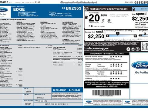 Used 2016 Ford Edge Titanium w/ Equipment Group 302A AWD/4WD image 3