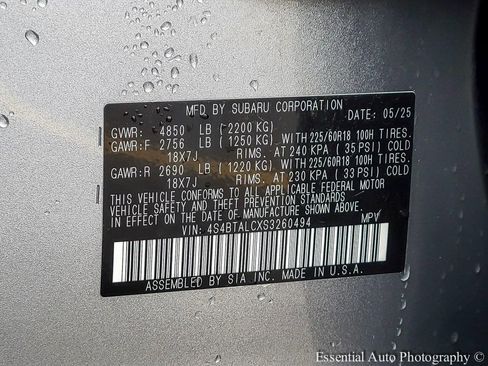 Certified 2025 Subaru Outback Onyx Edition image 37