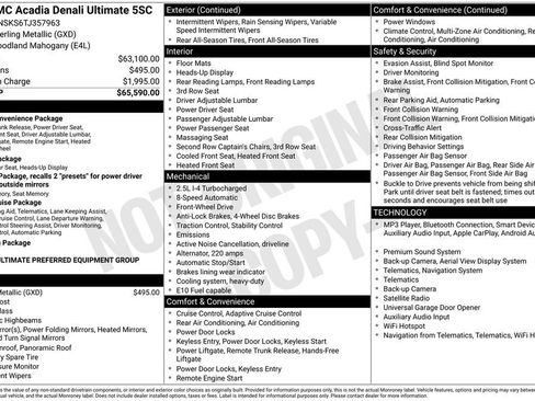 New 2026 GMC Acadia Denali Ultimate FWD image 5