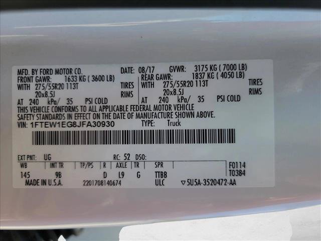 Used 2018 Ford F150 Platinum w/ Equipment Group 701A Luxury AWD/4WD image 29