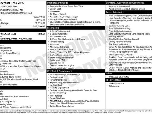 Certified 2024 Chevrolet Trax RS w/ Sunroof Package FWD image 4