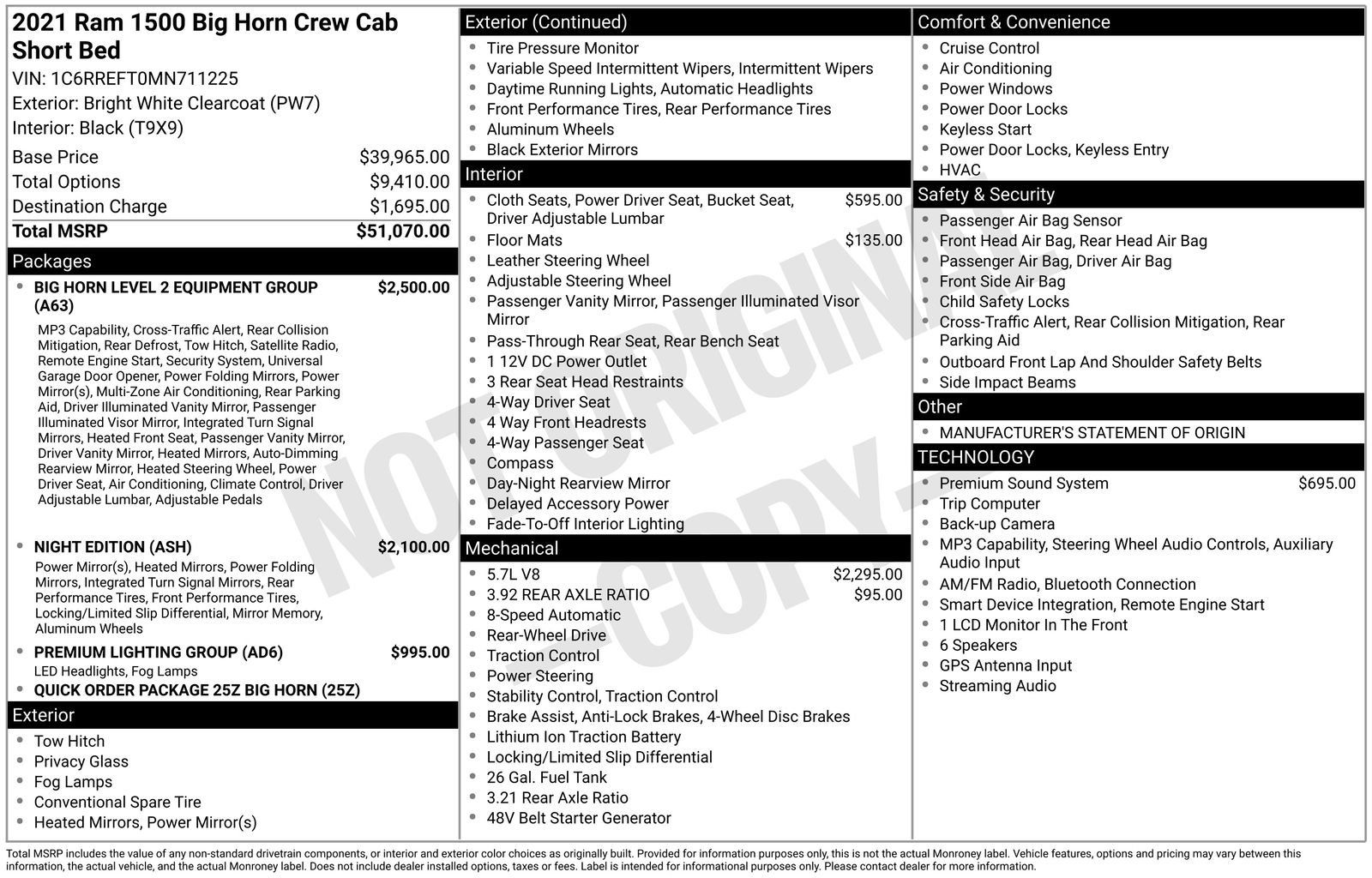 Used 2021 RAM 1500 Big Horn RWD image 49