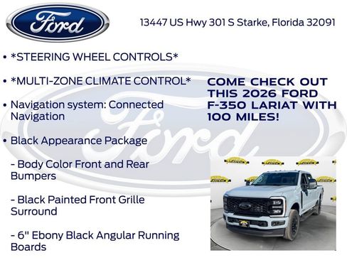 New 2026 Ford F350 Lariat w/ Black Appearance Package image 15