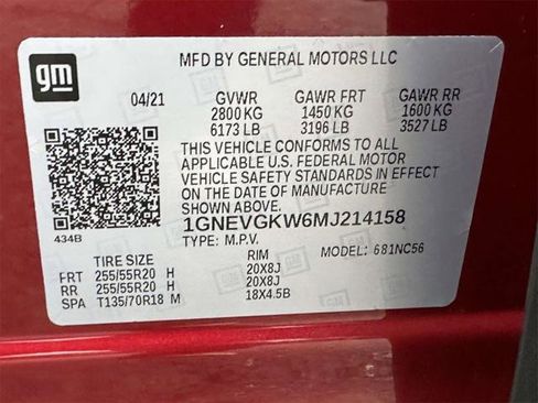 Used 2021 Chevrolet Traverse LT image 39