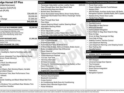 Used 2024 Dodge Hornet GT Plus w/ Tech Pack Plus w/o Parking image 6