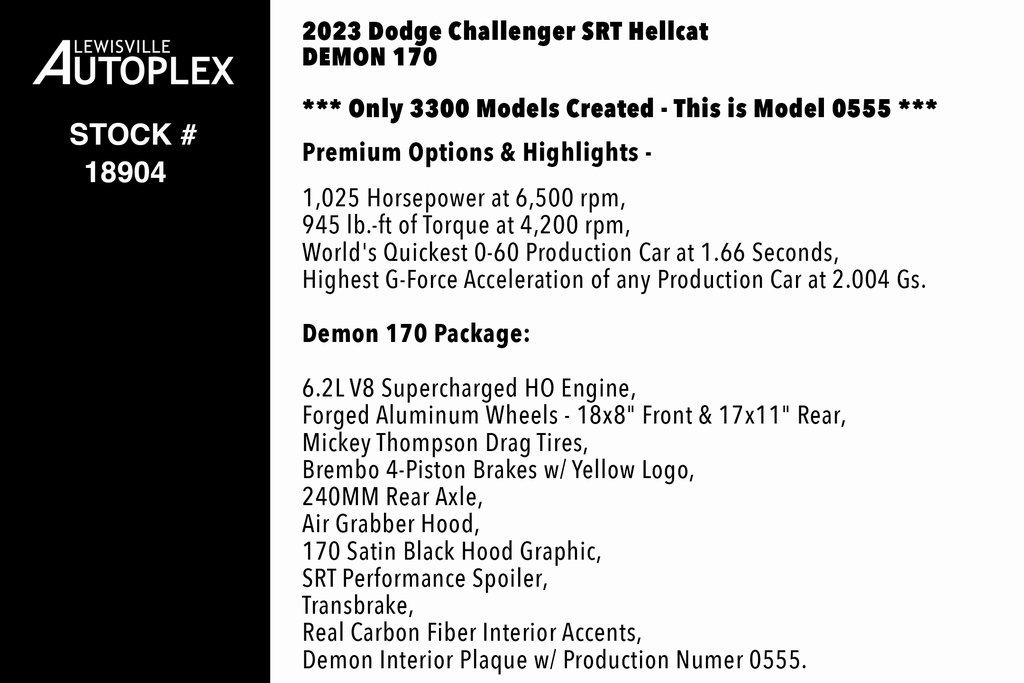 Used 2023 Dodge Challenger SRT Hellcat Redeye RWD image 2
