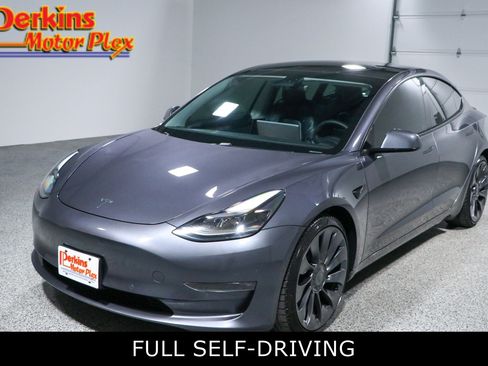Used 2021 Tesla Model 3 Performance AWD/4WD image 1