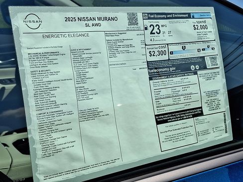 New 2025 Nissan Murano SL w/ Cargo Package image 7