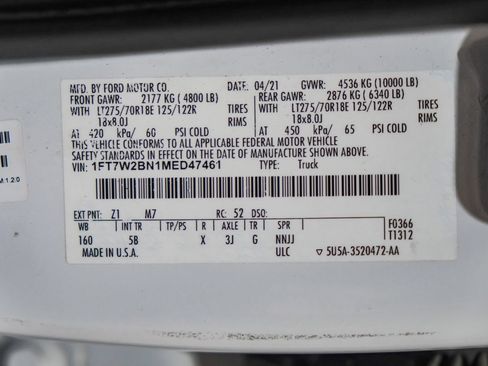 Used 2021 Ford F250 Lariat w/ FX4 Off-Road Package AWD/4WD image 64