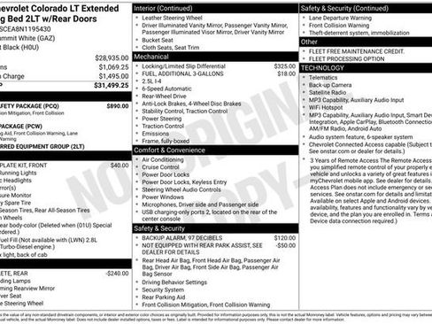 Used 2022 Chevrolet Colorado LT w/ Fleet Safety Package RWD image 35