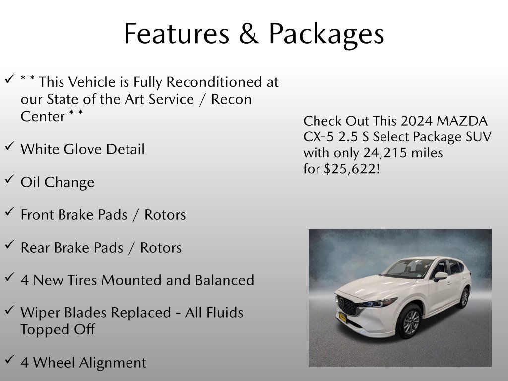 Certified 2024 MAZDA CX-5 AWD 2.5 S w/ Select Package image 4