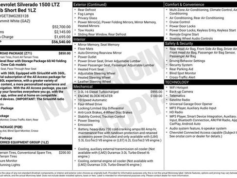 Used 2021 Chevrolet Silverado 1500 LTZ w/ Z71 Off-Road Package AWD/4WD image 11