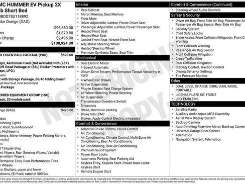New 2025 GMC Hummer EV 2X w/ LPO, Dark Essentials Package image 45