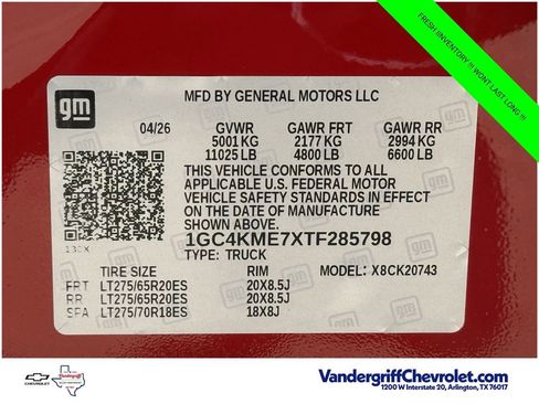 New 2026 Chevrolet Silverado 2500 Custom w/ Custom Value Package AWD/4WD image 22