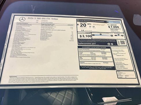 New 2026 Mercedes-Benz S 580 4MATIC Sedan image 18