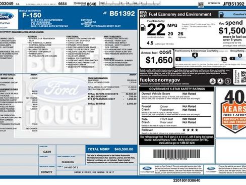 Used 2018 Ford F150 XL w/ Equipment Group 101A Mid RWD image 32