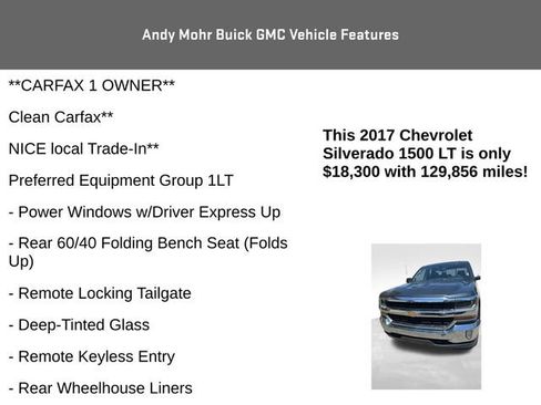 Used 2017 Chevrolet Silverado 1500 LT w/ All Star Edition AWD/4WD image 4