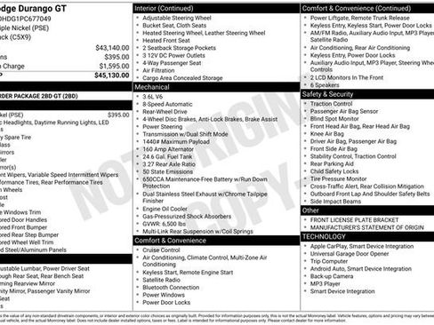 Used 2023 Dodge Durango GT RWD image 23