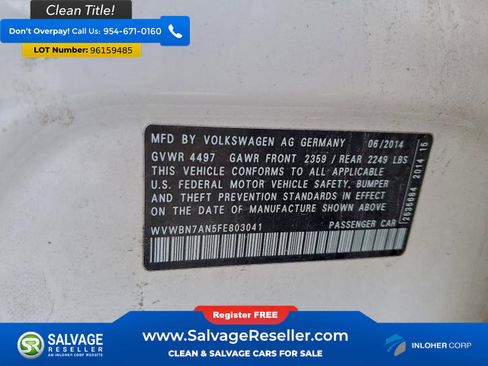 Used 2015 Volkswagen CC Sport image 16