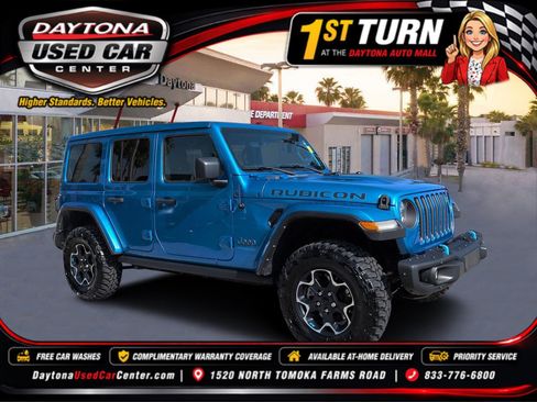 Used 2022 Jeep Wrangler Unlimited Rubicon 4xe w/ Steel Bumper Group AWD/4WD image 1