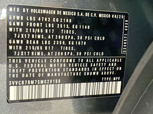 Used 2025 Volkswagen Tiguan S FWD image 19