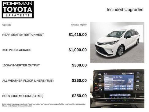 Used 2023 Toyota Sienna XSE w/ XSE Plus Package AWD/4WD image 4