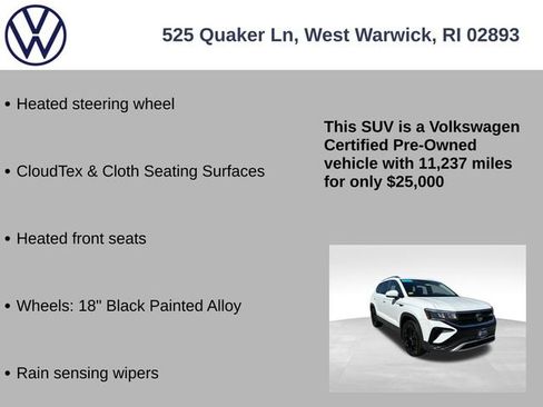 Certified 2023 Volkswagen Taos SE w/ Panoramic Sunroof Package AWD/4WD image 19