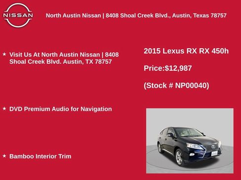 Used 2015 Lexus RX 450h FWD image 22
