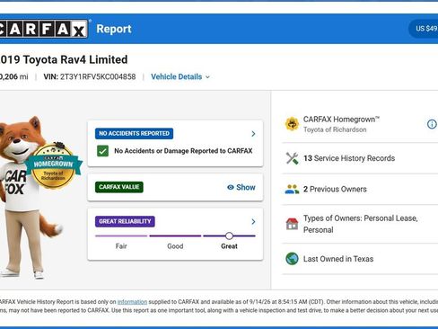 Used 2019 Toyota RAV4 Limited w/ Cold Weather Package FWD image 10