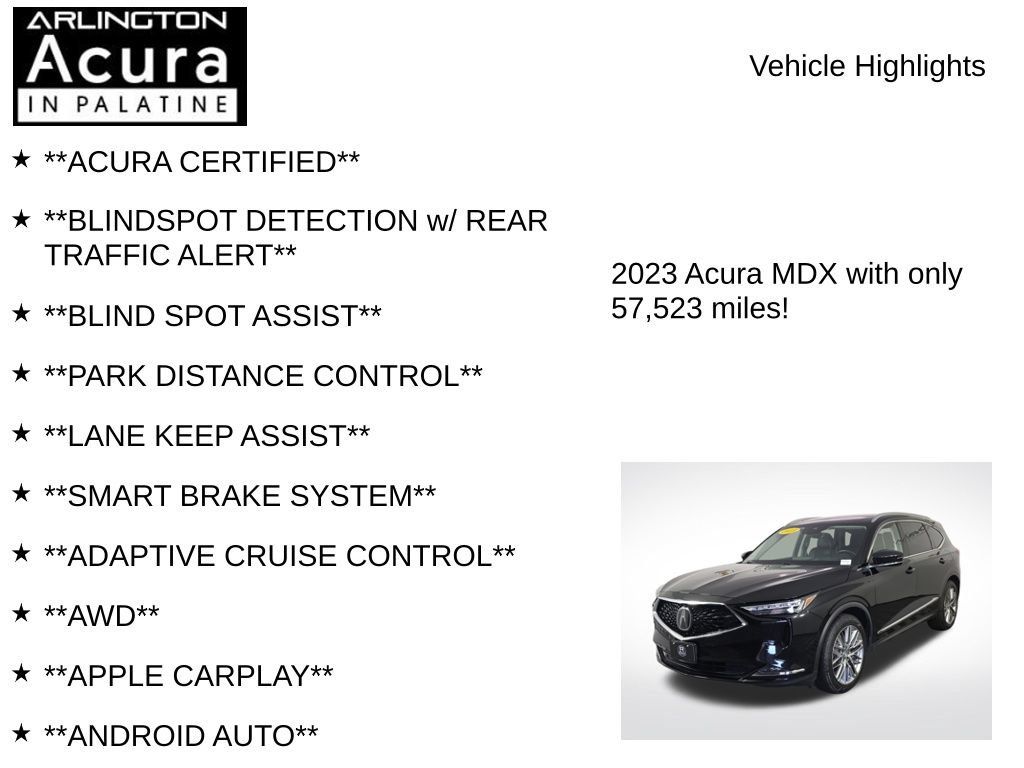 Used 2023 Acura MDX w/ Advance Package AWD/4WD image 7
