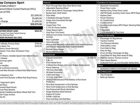 Used 2018 Jeep Compass Sport w/ Cold Weather Group image 24